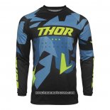 2020 Motocross Cyclisme Maillot Thor Manches Longues Noir Bleu