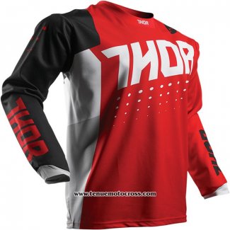 2020 Motocross Cyclisme Maillot Thor Manches Longues Rouge