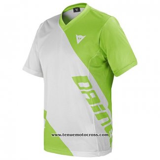 2020 Motocross Cyclisme T Shirt Dainses Manches Courtes Blanc Vert