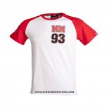 2020 Motocross Cyclisme T Shirt No.93 Manches Courtes Blanc