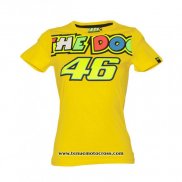 2020 Motocross Cyclisme T Shirt VR 46 Manches Courtes Jaune