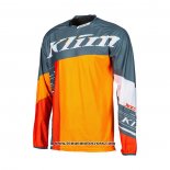 2021 Klim Motocross Cyclisme Maillot Manches Longues Gris Orange