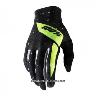 2021 Motocross Cyclisme 100 Percent Gants Doigts Long Jaune Noir