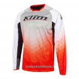 2021 Motocross Cyclisme Maillot Klim Manches Longues Rouge Gris