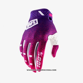 2020 Motocross Cyclisme 100 Gants Doigts Long Violet