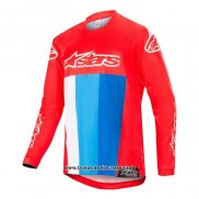 2020 Motocross Cyclisme Maillot Alpinestars Manches Longues Rouge Bleu