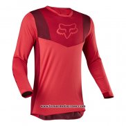 2020 Motocross Cyclisme Maillot FOX Manches Longues Rouge