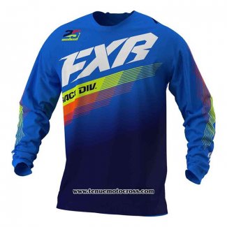 2020 Motocross Cyclisme Maillot FXR Manches Longues Bleu