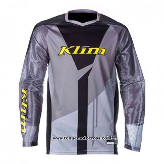 2020 Motocross Cyclisme Maillot Klim Manches Longues Gris