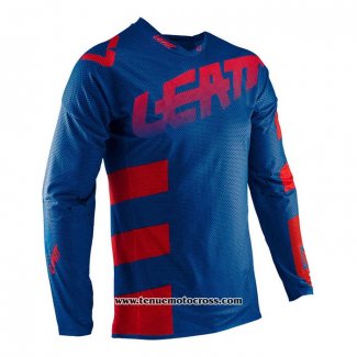 2020 Motocross Cyclisme Maillot Leatt Manches Longues Bleu