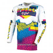 2020 Motocross Cyclisme Maillot Oneal Manches Longues Blanc