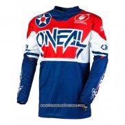 2020 Motocross Cyclisme Maillot Oneal Manches Longues Bleu Rouge