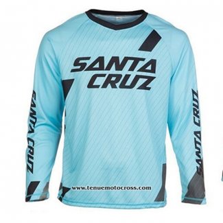 2020 Motocross Cyclisme Maillot Santa Cruz Manches Longues Bleu