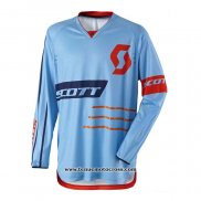 2020 Motocross Cyclisme Maillot Scott Manches Longues Bleu