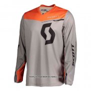 2020 Motocross Cyclisme Maillot Scott Manches Longues Gris Orange