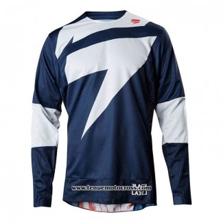 2020 Motocross Cyclisme Maillot Shift Manches Longues Bleu