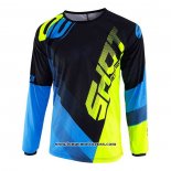 2020 Motocross Cyclisme Maillot Shot Manches Longues Bleu