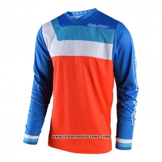 2020 Motocross Cyclisme Maillot TLD Manches Longues Bleu Rouge