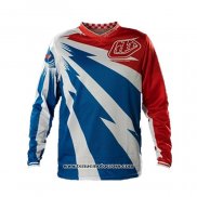 2020 Motocross Cyclisme Maillot TLD Manches Longues Bleu Rouge