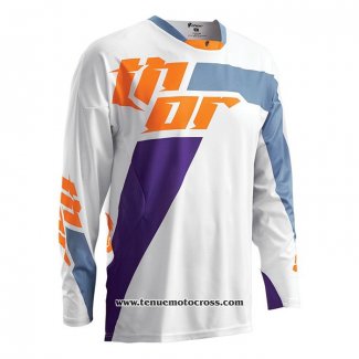 2020 Motocross Cyclisme Maillot Thor Manches Longues Blanc