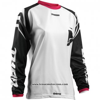 2020 Motocross Cyclisme Maillot Thor Manches Longues Blanc