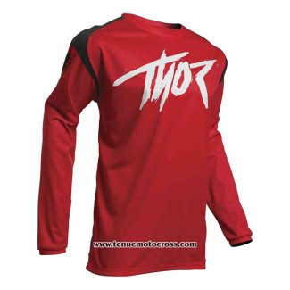 2020 Motocross Cyclisme Maillot Thor Manches Longues Rouge