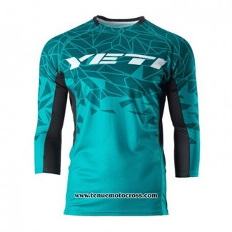 2020 Motocross Cyclisme Maillot Veti Manches Longues Bleu Clair