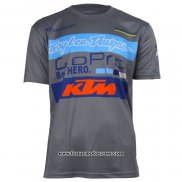 2020 Motocross Cyclisme T Shirt KTM Manches Courtes Orange Gris