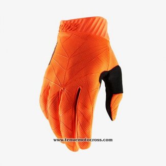 2020 Motocross Cyclisme 100 Gants Doigts Long Orange