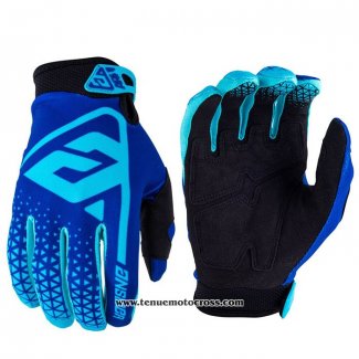 2020 Motocross Cyclisme Answer Gants Doigts Long Bleu