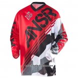 2020 Motocross Cyclisme Maillot ANSR Manches Longues Rouge