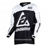 2020 Motocross Cyclisme Maillot Answer Manches Longues Noir Blanc