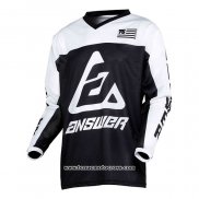 2020 Motocross Cyclisme Maillot Answer Manches Longues Noir Blanc