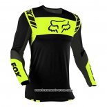 2020 Motocross Cyclisme Maillot FOX Manches Longues Noir Jaune