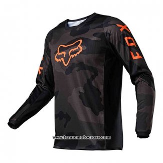 2020 Motocross Cyclisme Maillot FOX Manches Longues Noir