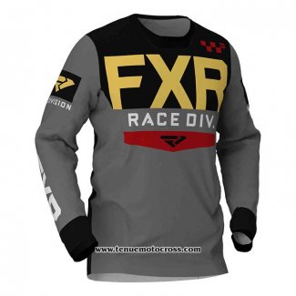 2020 Motocross Cyclisme Maillot FXR Manches Longues Gris