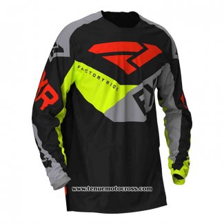 2020 Motocross Cyclisme Maillot FXR Manches Longues Noir