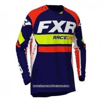 2020 Motocross Cyclisme Maillot FXR Manches Longues Profond Bleu