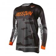 2020 Motocross Cyclisme Maillot Freegun Manches Longues Noir