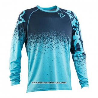 2020 Motocross Cyclisme Maillot RF Manches Longues Bleu