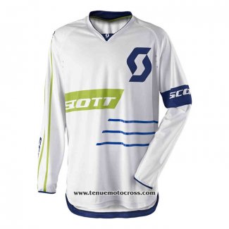 2020 Motocross Cyclisme Maillot Scott Manches Longues Blanc