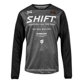 2020 Motocross Cyclisme Maillot Shift Manches Longues Gris