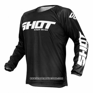 2020 Motocross Cyclisme Maillot Shot Manches Longues Noir