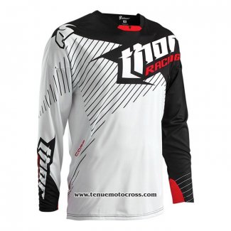 2020 Motocross Cyclisme Maillot Thor Manches Longues Blanc