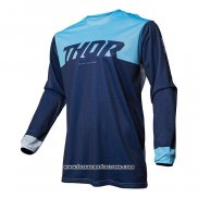 2020 Motocross Cyclisme Maillot Thor Manches Longues Bleu