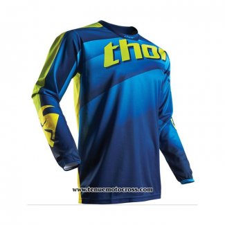 2020 Motocross Cyclisme Maillot Thor Manches Longues Bleu