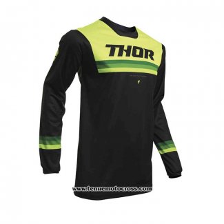 2020 Motocross Cyclisme Maillot Thor Manches Longues Noir