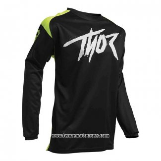 2020 Motocross Cyclisme Maillot Thor Manches Longues Noir