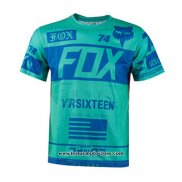 2020 Motocross Cyclisme T Shirt FOX Manches Courtes Vert Rouge