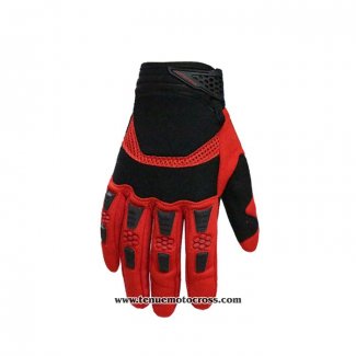 2020 Motocross Cyclisme Gants Doigts Long Rouge